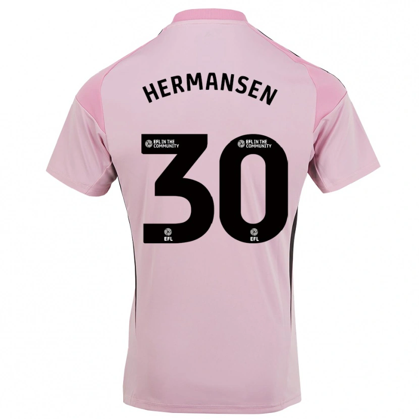 Danxen Kid Mads Hermansen #30 Cherry Blossom Pink Goalkeeper Jersey 2025/26 T-Shirt