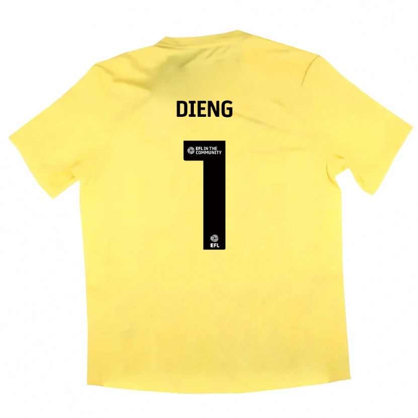 Danxen Kid Seny Dieng #1 Yellow Black Goalkeeper Jersey 2025/26 T-Shirt