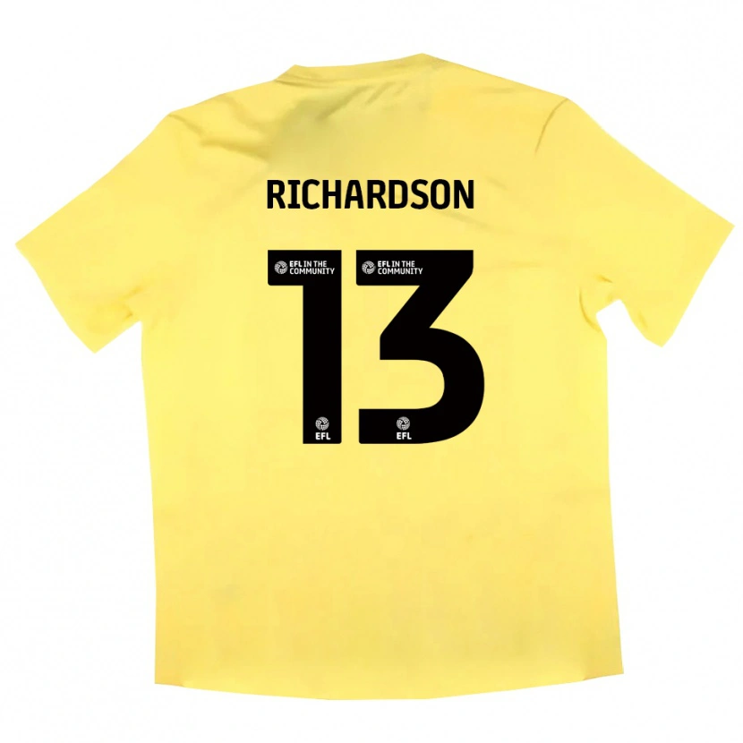 Danxen Kid Joseph Richardson #13 Yellow Black Goalkeeper Jersey 2025/26 T-Shirt