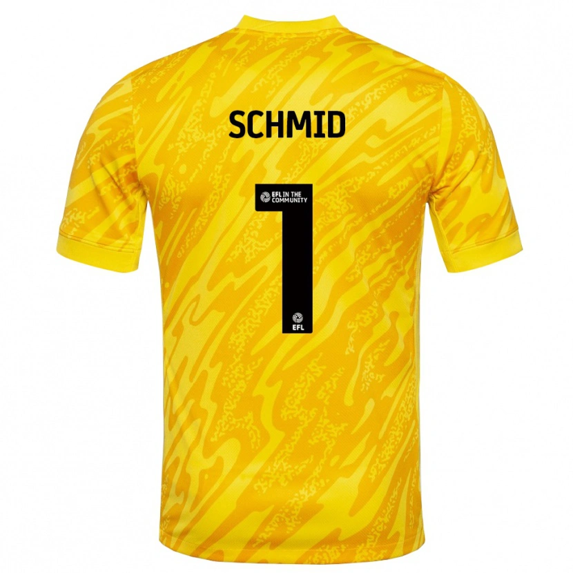 Danxen Kid Nicolas Schmid #1 Yellow Black Goalkeeper Jersey 2025/26 T-Shirt