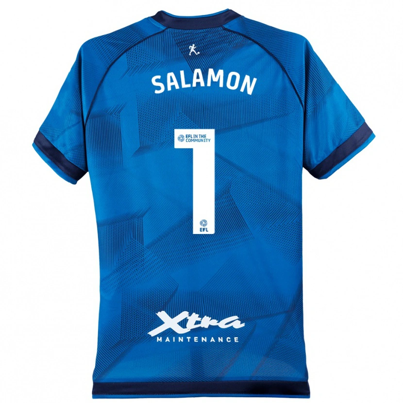 Danxen Kid Matteo Salamon #1 Blue White Goalkeeper Jersey 2025/26 T-Shirt