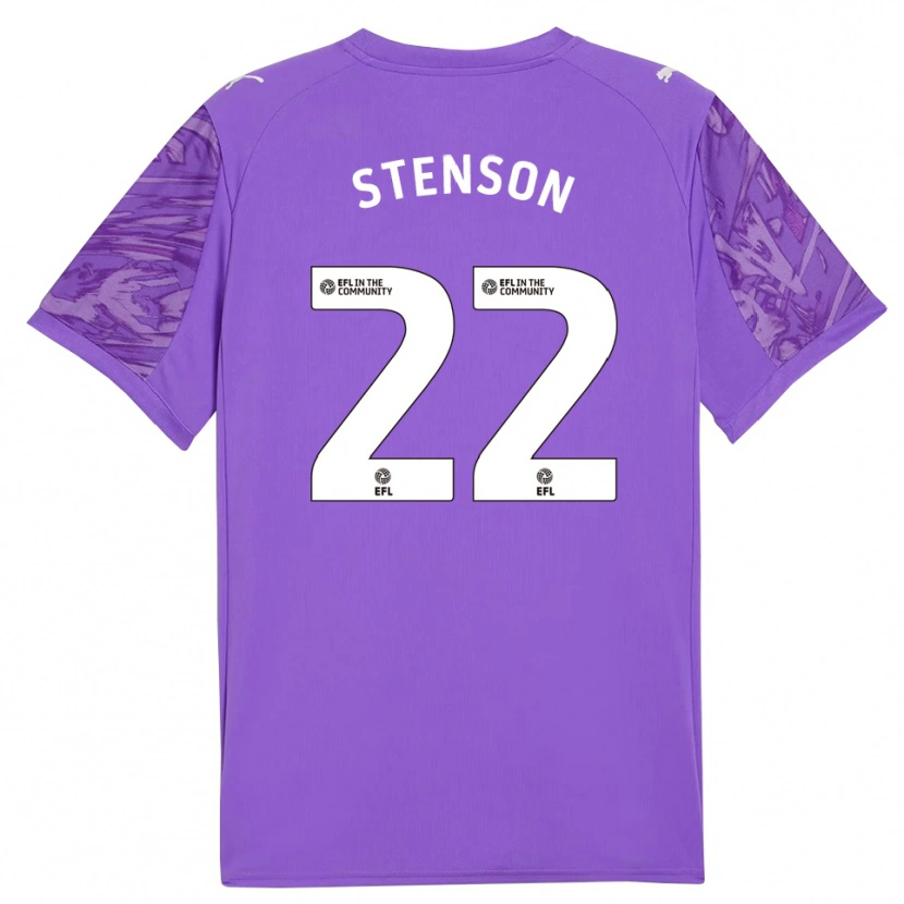 Danxen Kid Fran Stenson #22 Purple White Goalkeeper Jersey 2025/26 T-Shirt