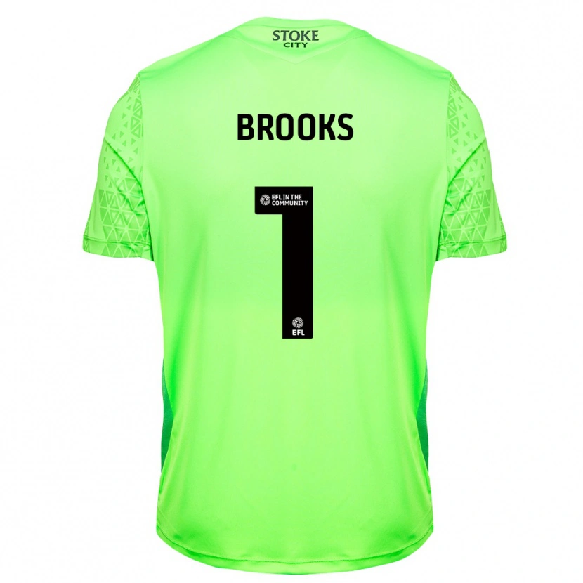 Danxen Kid Alfie Brooks #1 Green  Black Goalkeeper Jersey 2025/26 T-Shirt