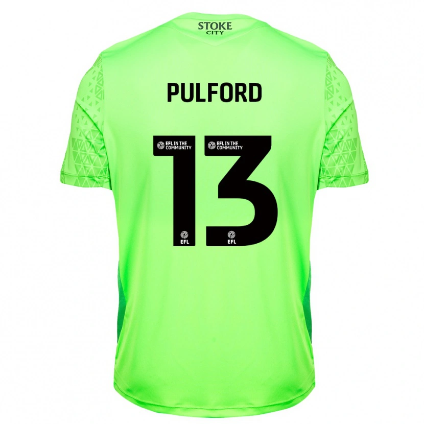 Danxen Kid Lucas Pulford #13 Green  Black Goalkeeper Jersey 2025/26 T-Shirt