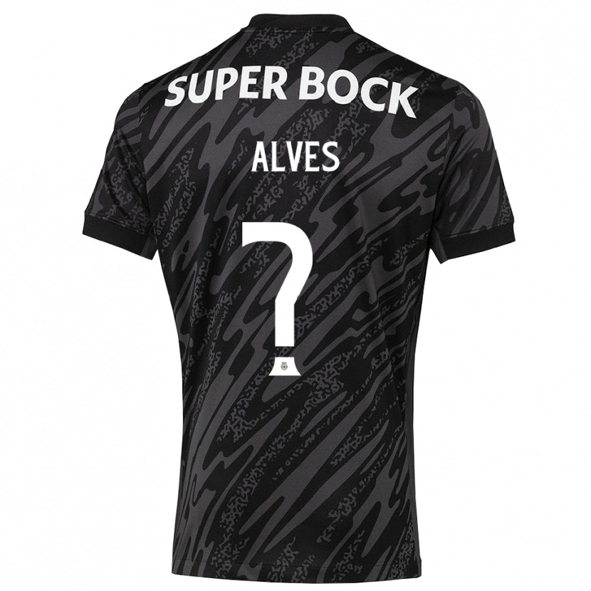 Danxen Kid Guilherme Alves #0 Gray Black White Goalkeeper Jersey 2025/26 T-Shirt