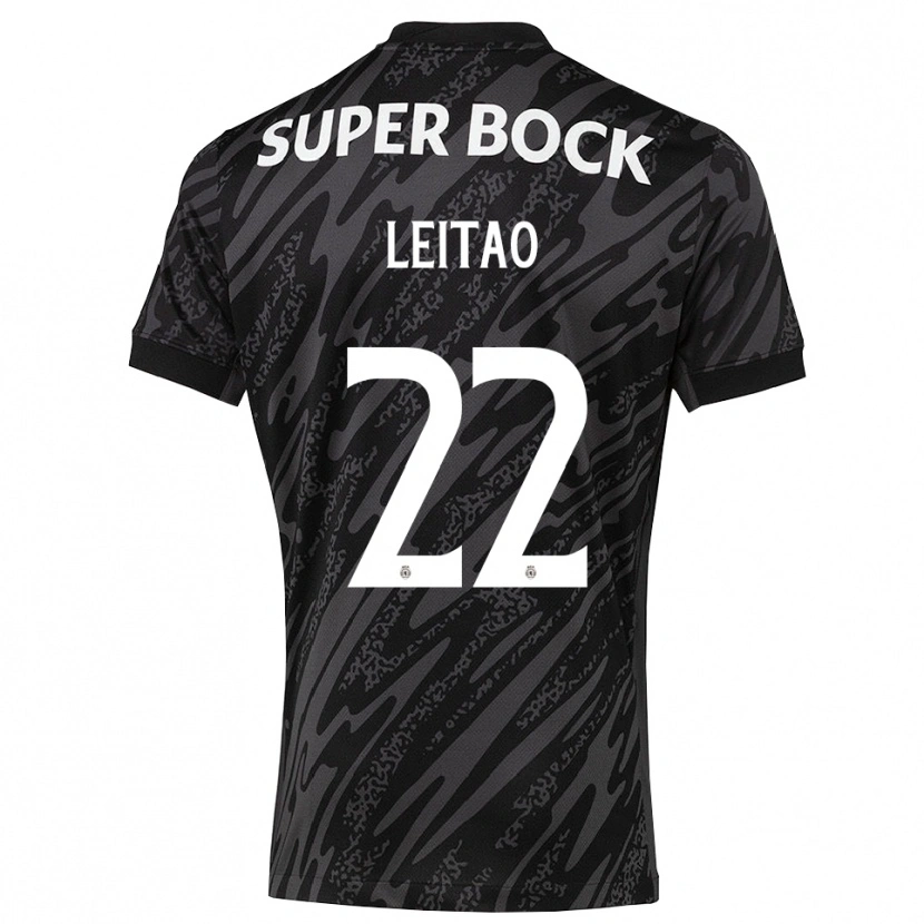 Danxen Kid Tiago Leitão #22 Gray Black White Goalkeeper Jersey 2025/26 T-Shirt