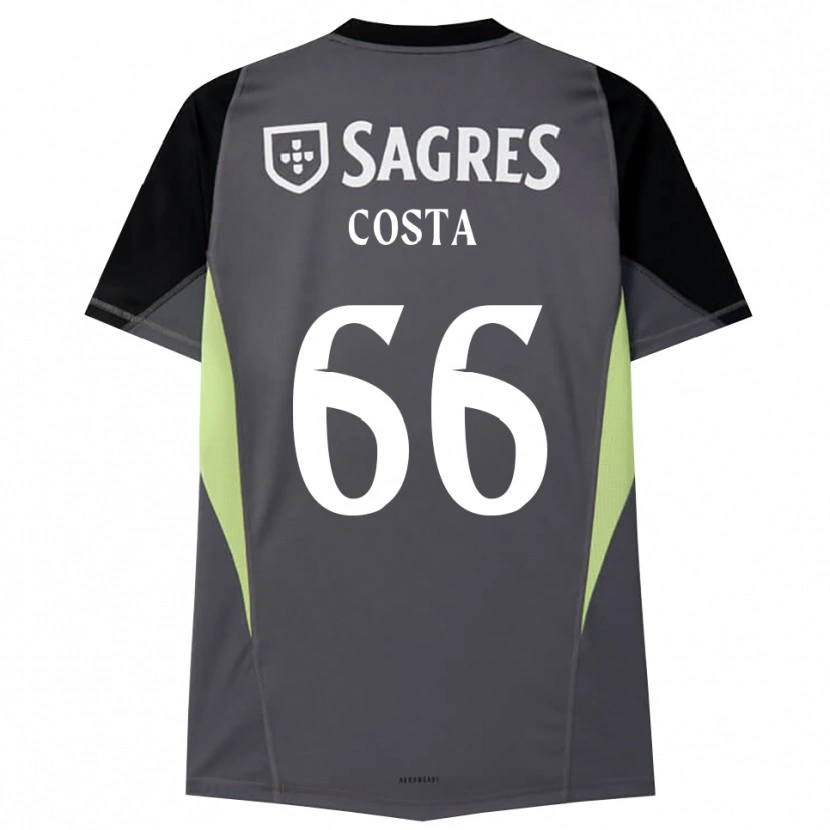 Danxen Kid Rute Costa #66 Dark Gray Black Goalkeeper Jersey 2025/26 T-Shirt