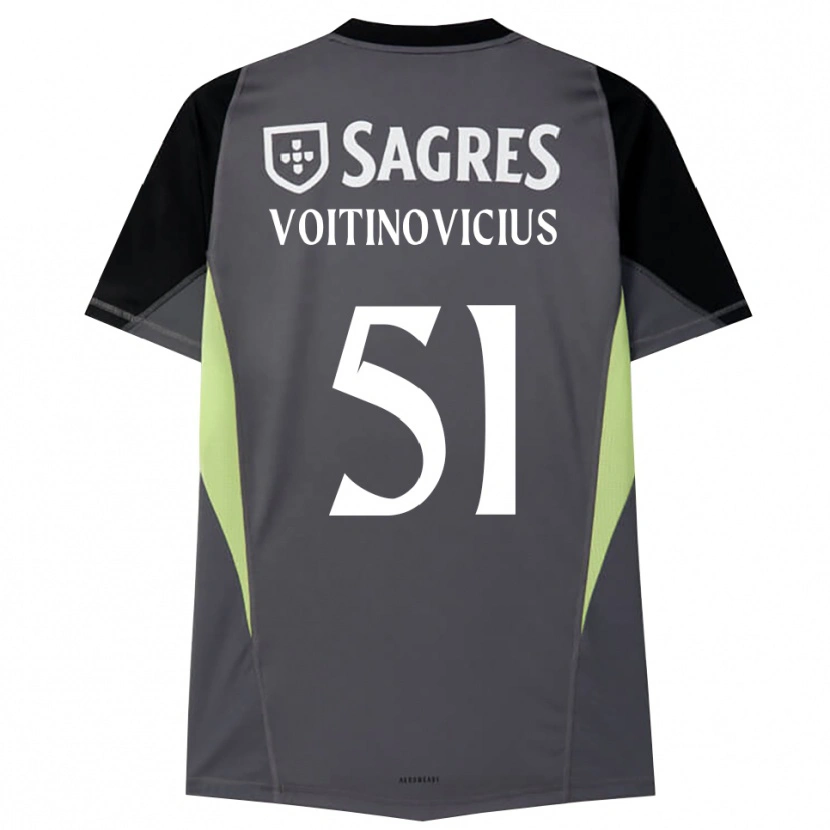 Danxen Kid Arnas Voitinovičius #51 Dark Gray Black Goalkeeper Jersey 2025/26 T-Shirt
