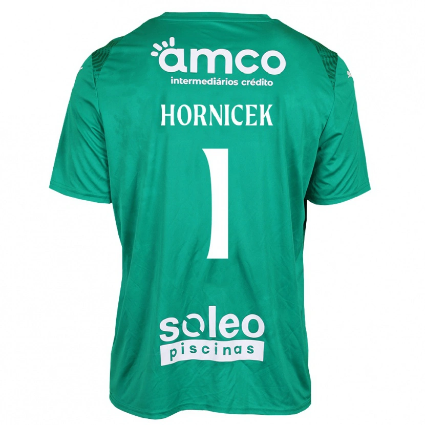 Danxen Kid Lukas Hornicek #1 Green White Goalkeeper Jersey 2025/26 T-Shirt