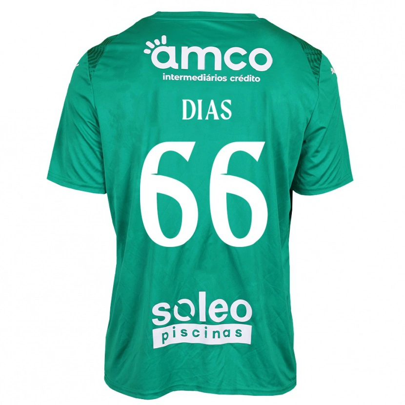 Danxen Kid Gonçalo Dias #66 Green White Goalkeeper Jersey 2025/26 T-Shirt