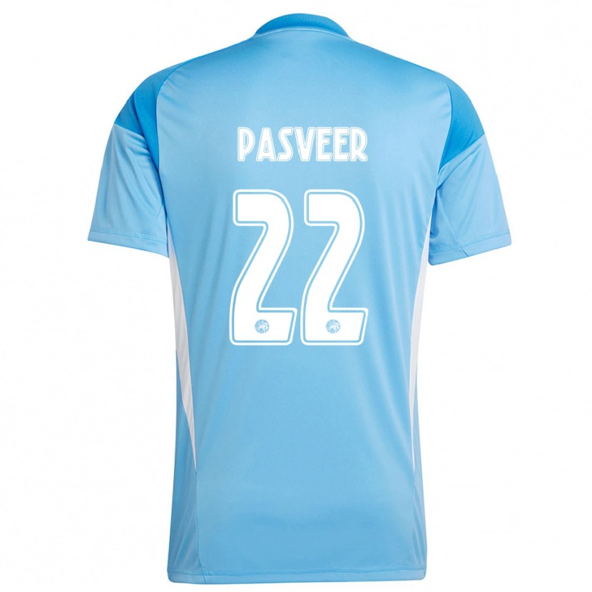 Danxen Kid Remko Pasveer #22 Light Blue White Goalkeeper Jersey 2025/26 T-Shirt