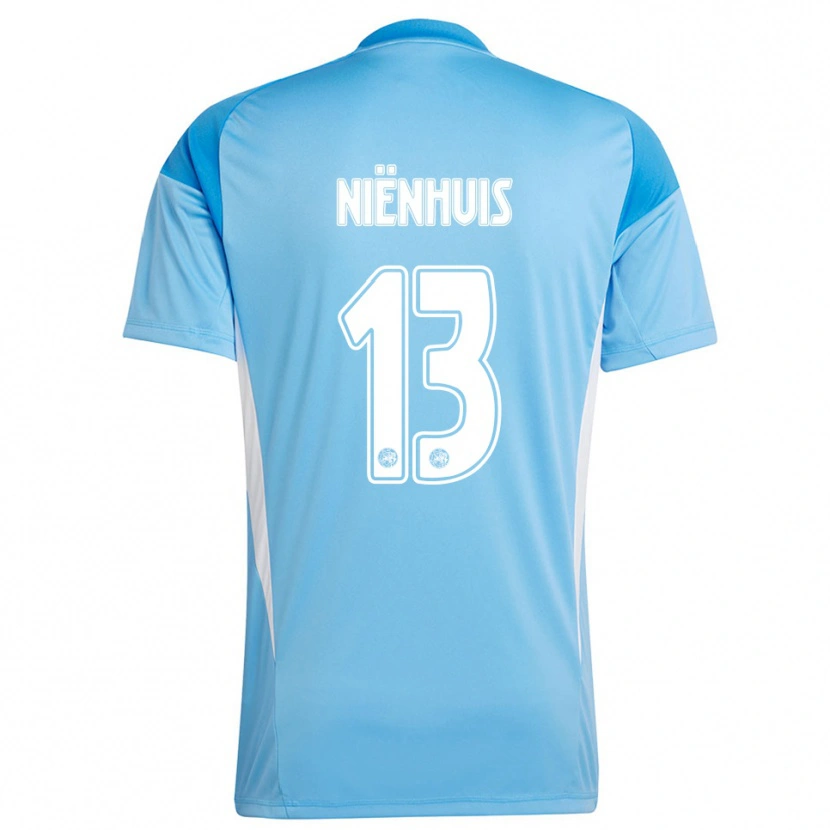 Danxen Kid Lois Niënhuis #13 Light Blue White Goalkeeper Jersey 2025/26 T-Shirt