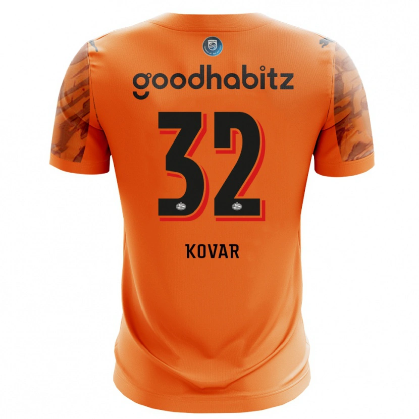 Danxen Kid Matej Kovar #32 Orange Black Goalkeeper Jersey 2025/26 T-Shirt