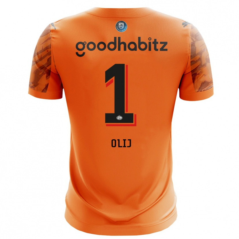 Danxen Kid Nick Olij #1 Orange Black Goalkeeper Jersey 2025/26 T-Shirt