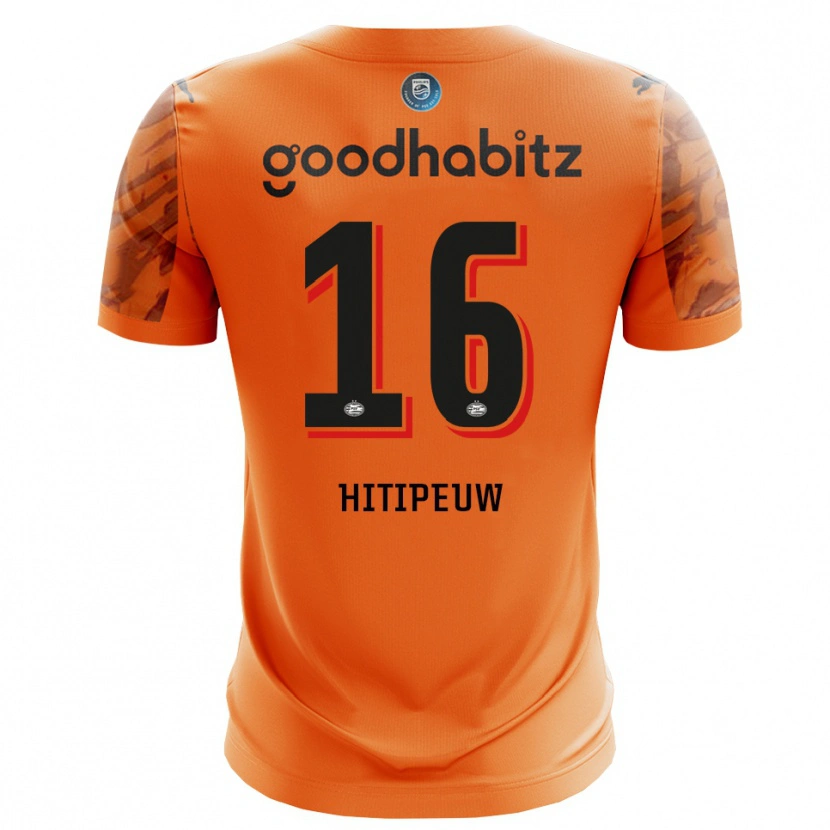 Danxen Kid Thaliro Hitipeuw #16 Orange Black Goalkeeper Jersey 2025/26 T-Shirt