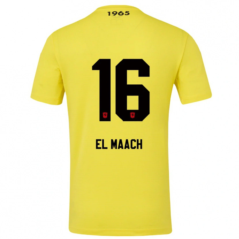 Danxen Kid Issam El Maach #16 Yellow Black Goalkeeper Jersey 2025/26 T-Shirt