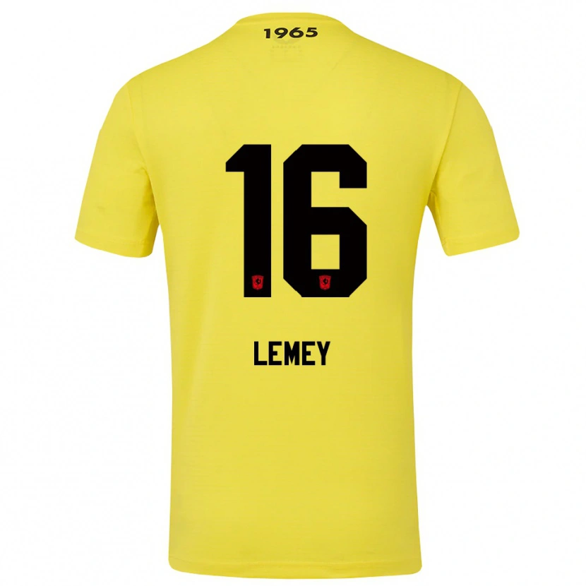 Danxen Kid Diede Lemey #16 Yellow Black Goalkeeper Jersey 2025/26 T-Shirt