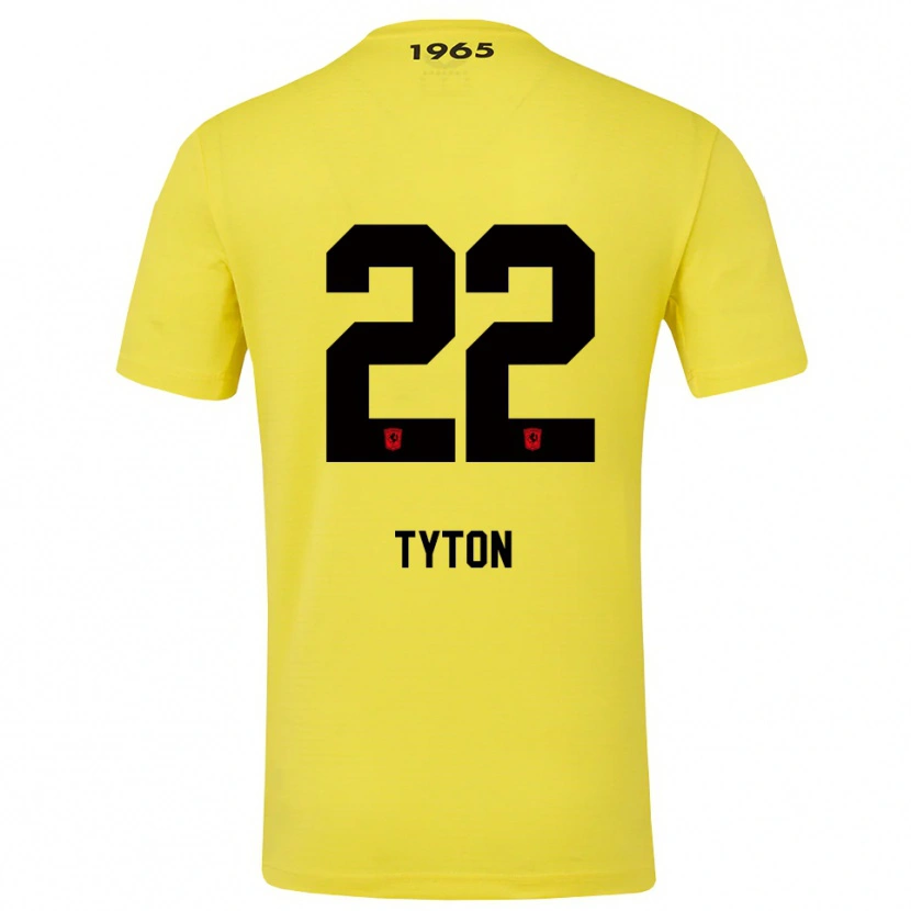Danxen Kid Przemyslaw Tyton #22 Yellow Black Goalkeeper Jersey 2025/26 T-Shirt