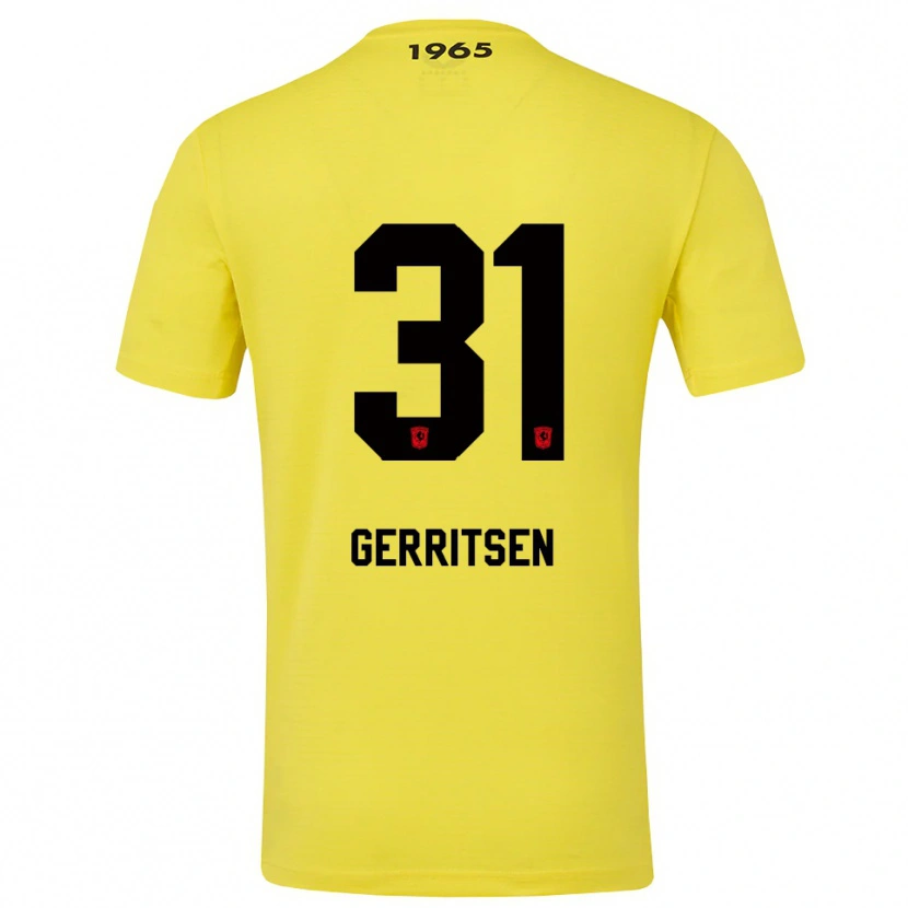 Danxen Kid Yannick Gerritsen #31 Yellow Black Goalkeeper Jersey 2025/26 T-Shirt