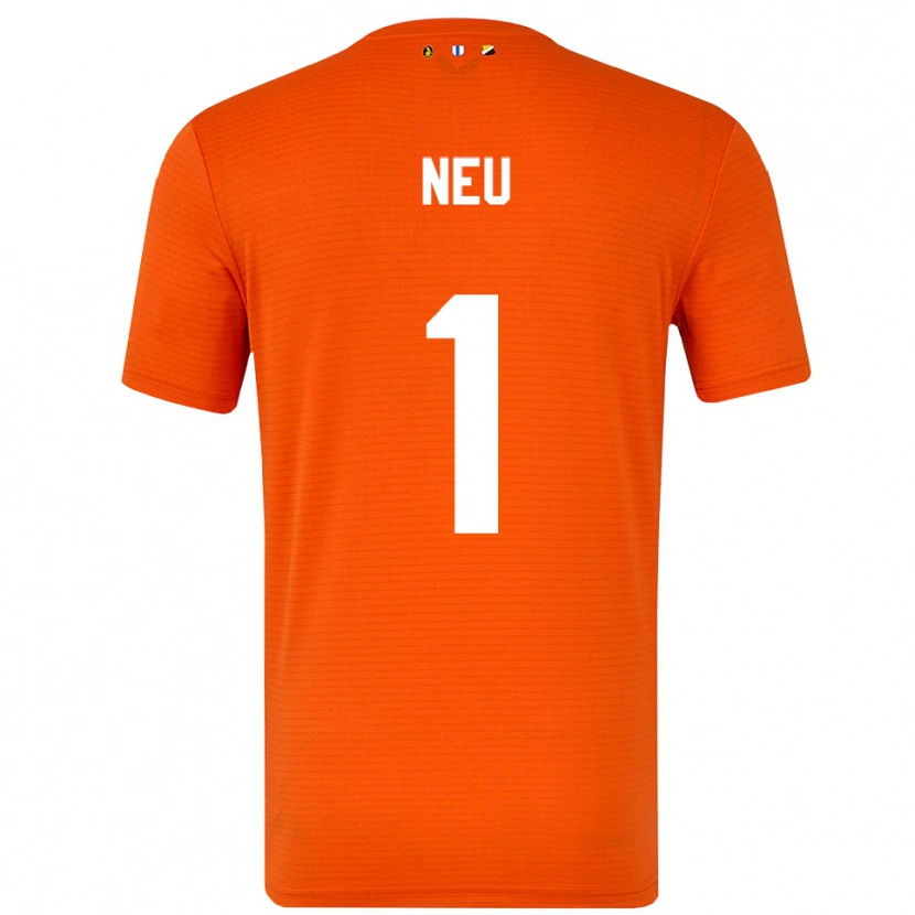 Danxen Kid Luca Neu #1 Orange Black Goalkeeper Jersey 2025/26 T-Shirt
