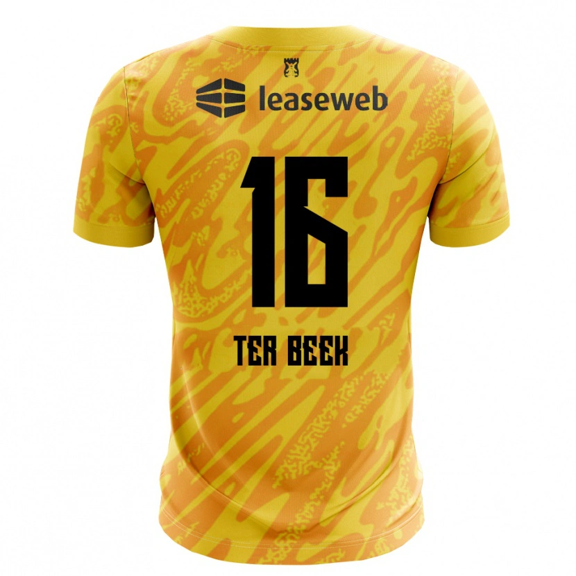 Danxen Kid Kai ter Beek #16 Orange Yellow Black Goalkeeper Jersey 2025/26 T-Shirt
