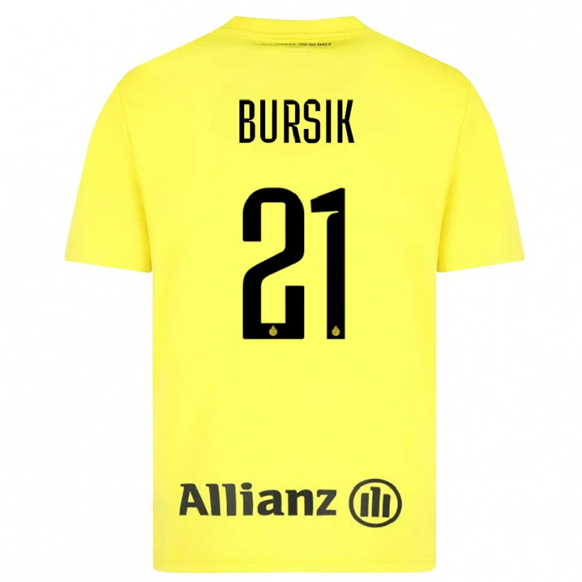 Danxen Kid Josef Bursik #21 Yellow Black Goalkeeper Jersey 2025/26 T-Shirt