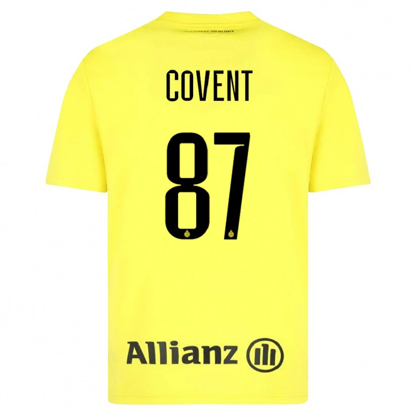 Danxen Kid Jorijn Covent #87 Yellow Black Goalkeeper Jersey 2025/26 T-Shirt