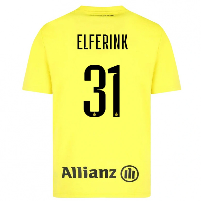 Danxen Kid Marie Elferink #31 Yellow Black Goalkeeper Jersey 2025/26 T-Shirt