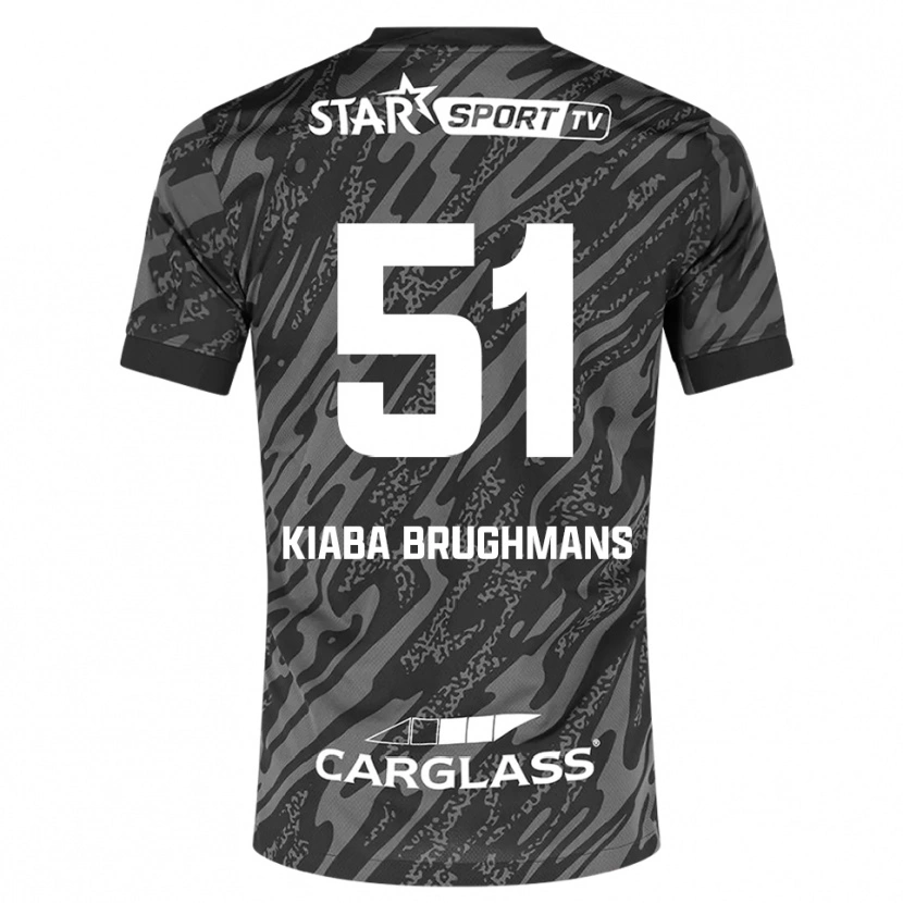 Danxen Kid Lucca Brughmans #51 Dark Gray Black Goalkeeper Jersey 2025/26 T-Shirt