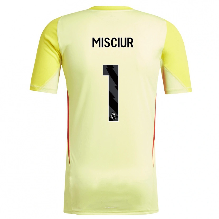 Danxen Kid Kornel Misciur #1 Yellow Red Goalkeeper Jersey 2025/26 T-Shirt