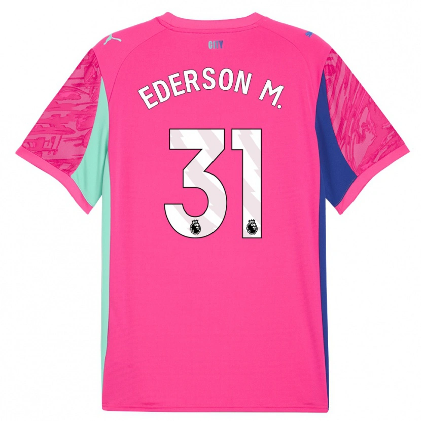Danxen Kid Ederson #31 Rose Pink Goalkeeper Jersey 2025/26 T-Shirt