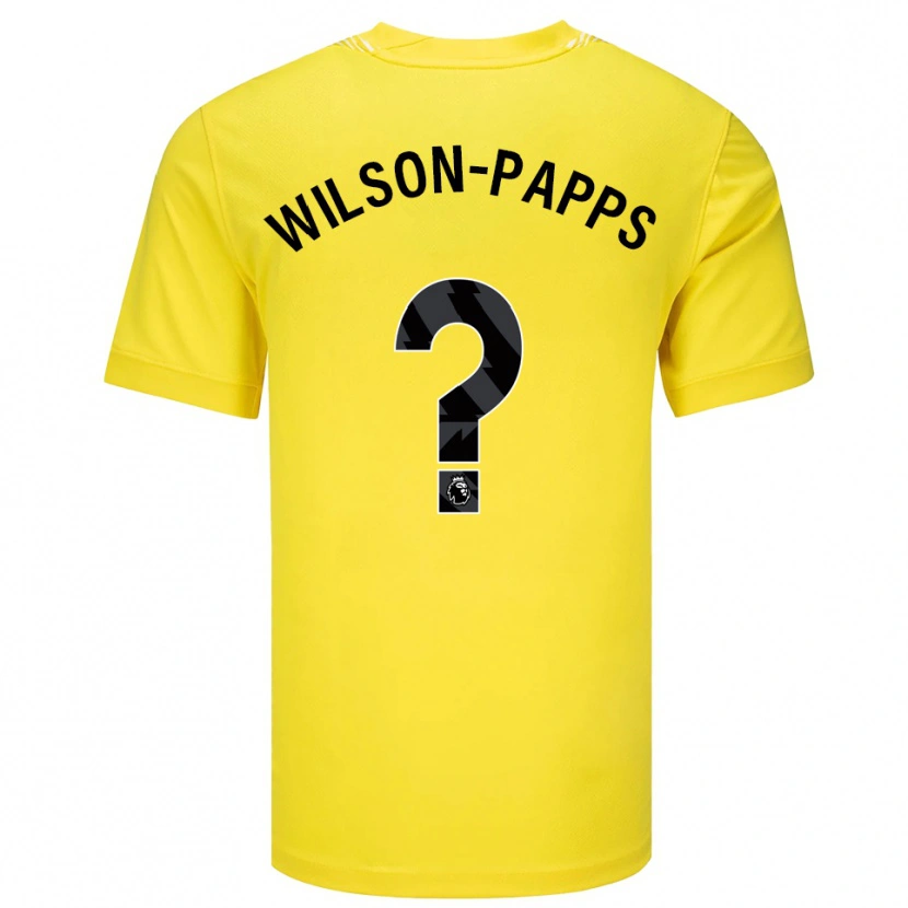 Danxen Kid Charlie Wilson-Papps #0 Yellow Black Goalkeeper Jersey 2025/26 T-Shirt