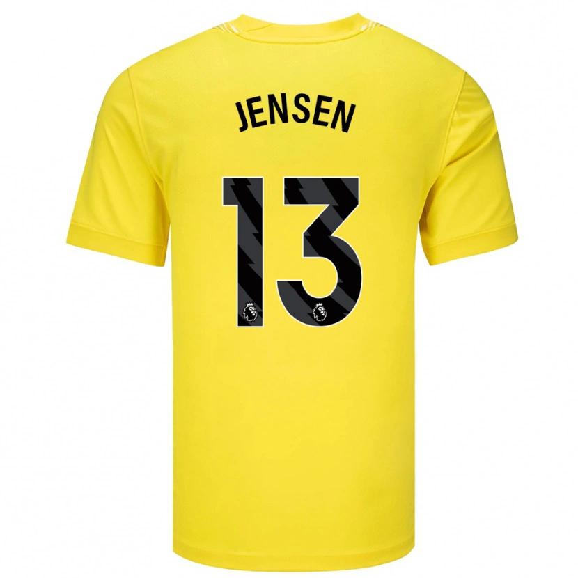 Danxen Kid Sebastian Jensen #13 Yellow Black Goalkeeper Jersey 2025/26 T-Shirt