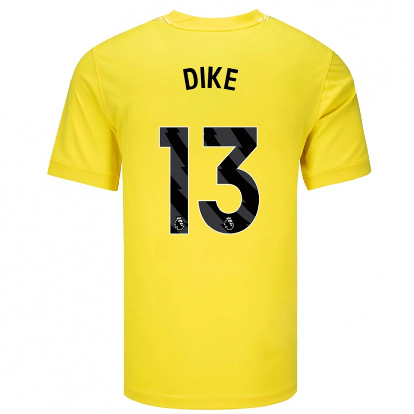 Danxen Kid Michael Dike #13 Yellow Black Goalkeeper Jersey 2025/26 T-Shirt