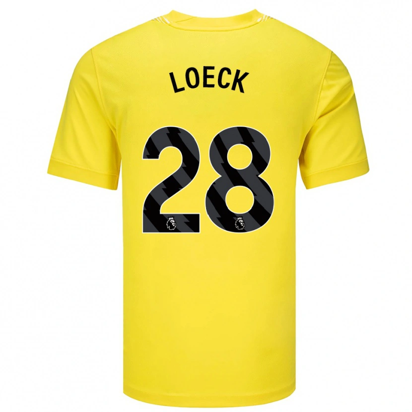 Danxen Kid Melina Loeck #28 Yellow Black Goalkeeper Jersey 2025/26 T-Shirt