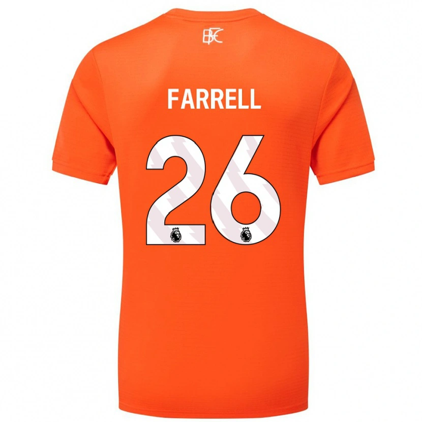 Danxen Kid Lucy Farrell #26 Orange White Goalkeeper Jersey 2025/26 T-Shirt