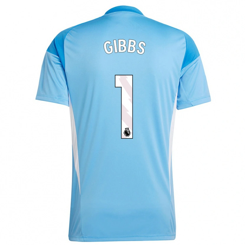 Danxen Kid Frankie Gibbs #1 Blue White Goalkeeper Jersey 2025/26 T-Shirt