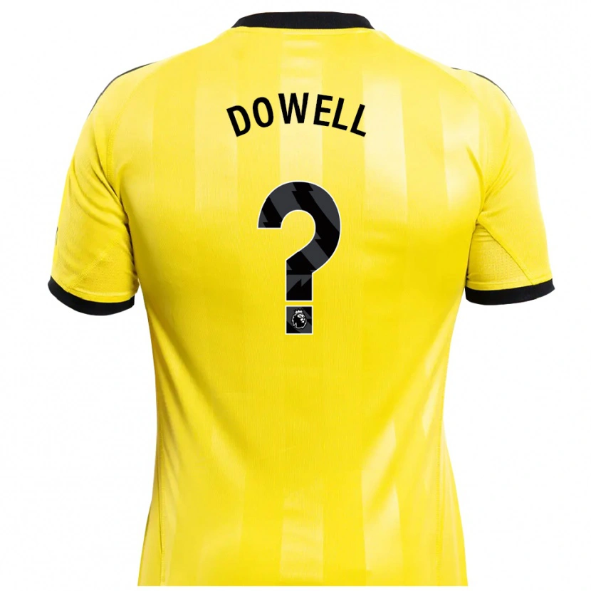 Danxen Kid Roman Dowell #0 Yellow Black Goalkeeper Jersey 2025/26 T-Shirt