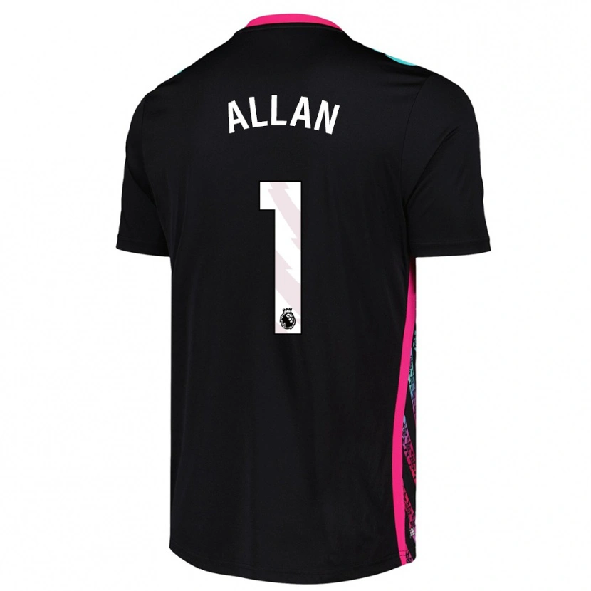 Danxen Kid Isaac Allan #1 Black White Goalkeeper Jersey 2025/26 T-Shirt