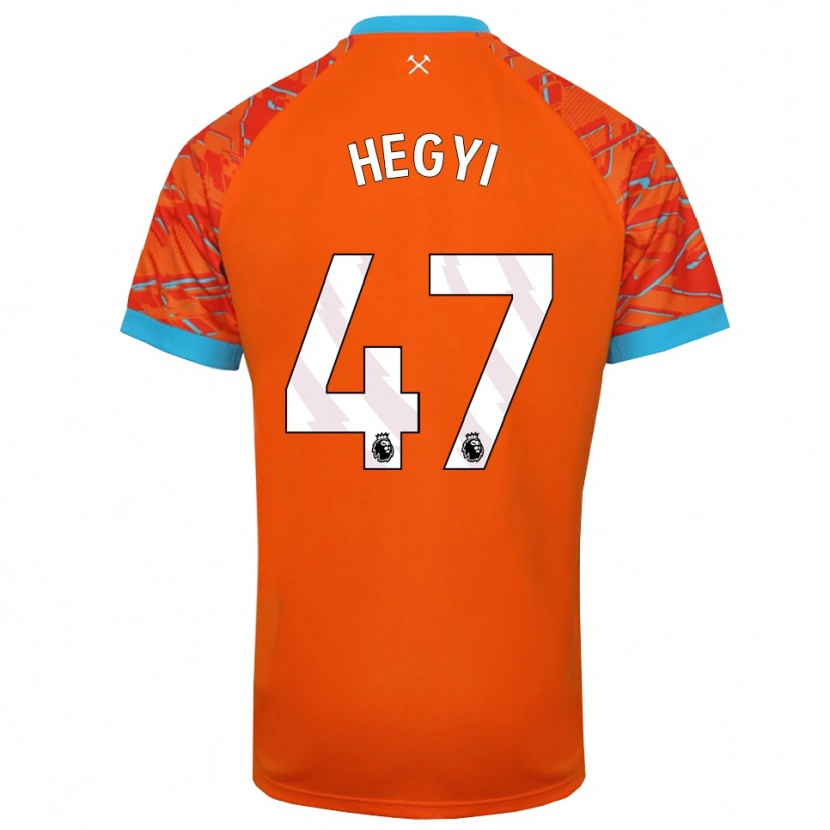 Danxen Kid Krisztián Hegyi #47 Orange White Goalkeeper Jersey 2025/26 T-Shirt