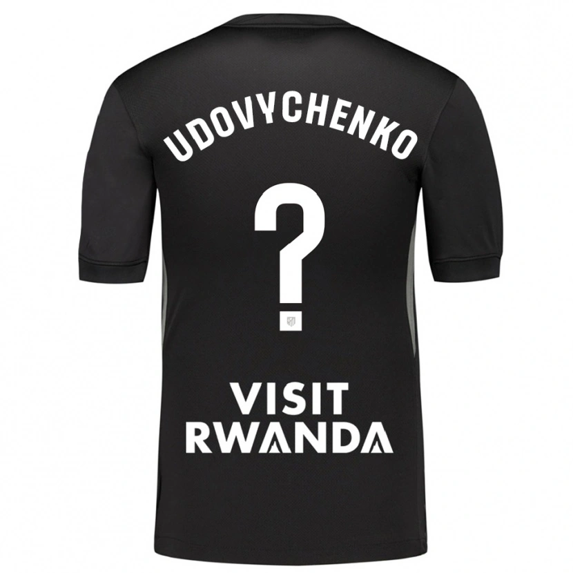 Danxen Kid Glib Udovychenko #0 Black White Goalkeeper Jersey 2025/26 T-Shirt