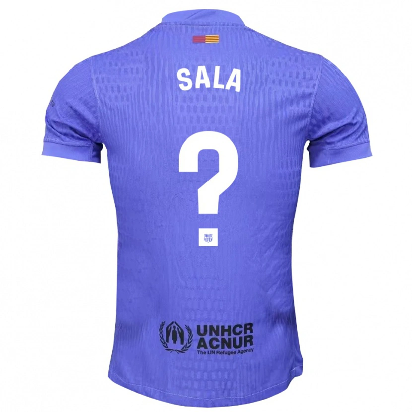 Danxen Kid Gerard Sala #0 Blue Black Goalkeeper Jersey 2025/26 T-Shirt
