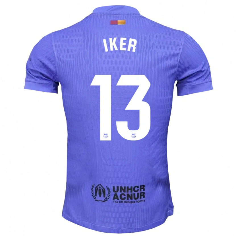 Danxen Kid Iker Rodríguez #13 Blue Black Goalkeeper Jersey 2025/26 T-Shirt
