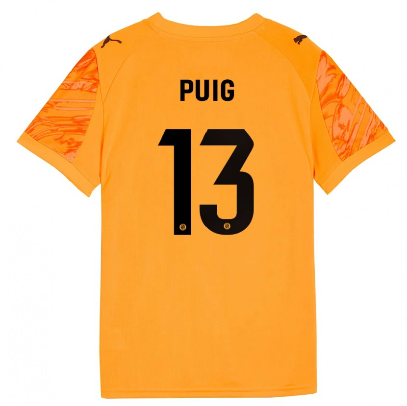 Danxen Kid Sergi Puig #13 Orange Black Goalkeeper Jersey 2025/26 T-Shirt