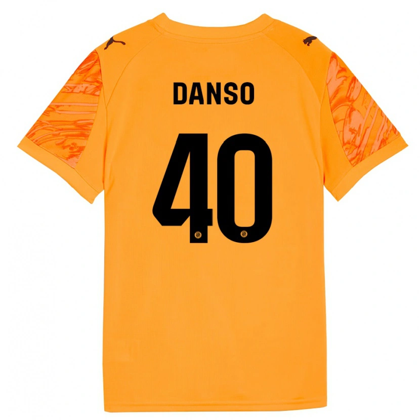 Danxen Kid Jordi Danso #40 Orange Black Goalkeeper Jersey 2025/26 T-Shirt
