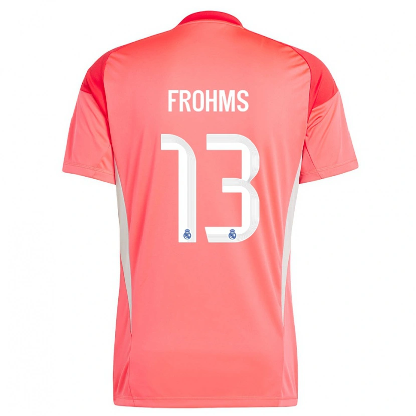 Danxen Kid Merle Frohms #13 Orange Red White Goalkeeper Jersey 2025/26 T-Shirt