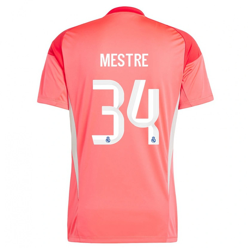 Danxen Kid Sergio Mestre #34 Orange Red White Goalkeeper Jersey 2025/26 T-Shirt