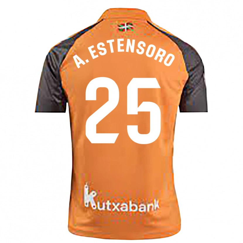 Danxen Kid Alazne Estensoro #25 Black Orange Goalkeeper Jersey 2025/26 T-Shirt