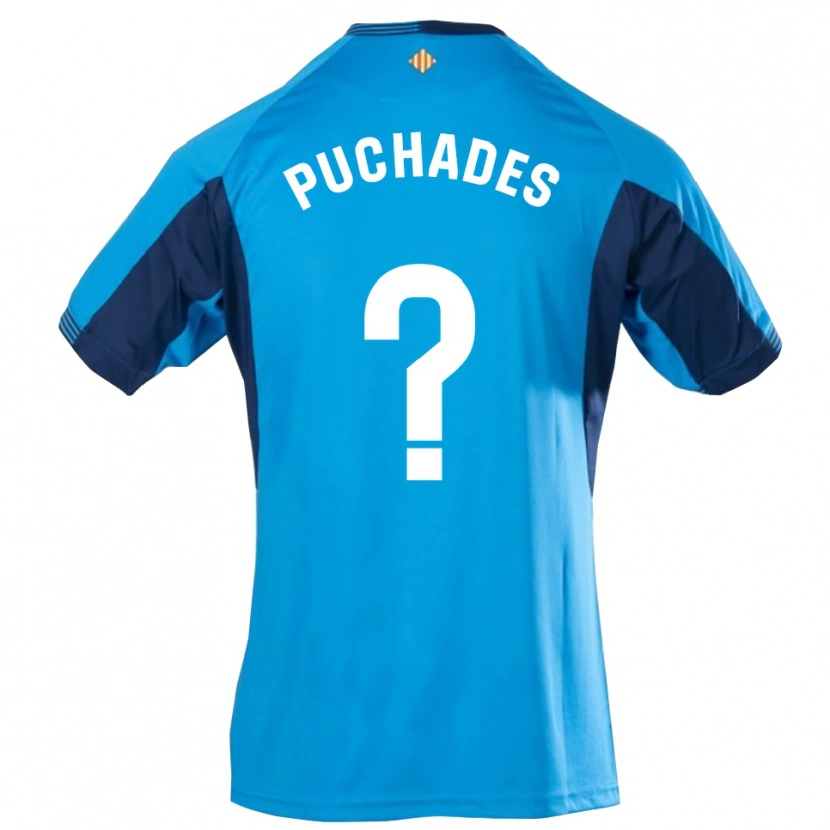 Danxen Kid Fran Puchades #0 Blue White Goalkeeper Jersey 2025/26 T-Shirt