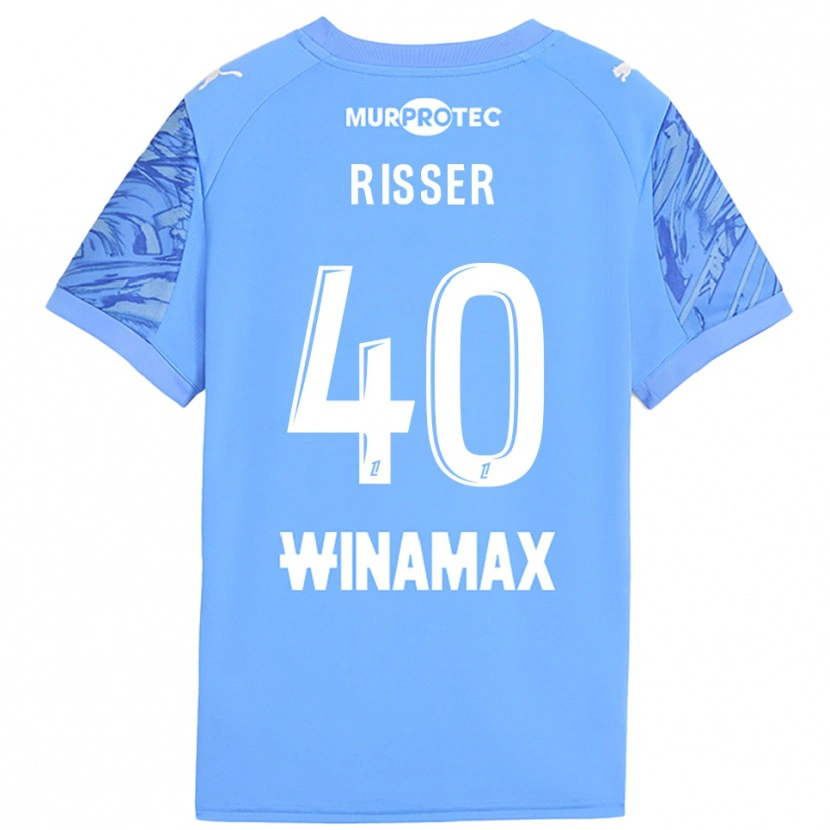 Danxen Kid Robin Risser #40 Light Blue White Goalkeeper Jersey 2025/26 T-Shirt
